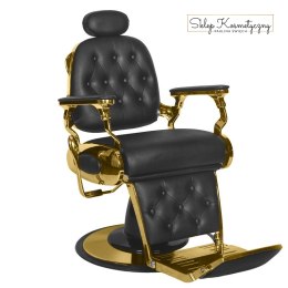 Gabbiano fotel barberski Francesco Gold czarny