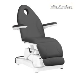 Fotel kosmetyczny elektryczny Sillon Basic 3 siln. obrotowy szary