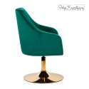 4Rico fotel obrotowy QS-BL14G aksamit zielony
