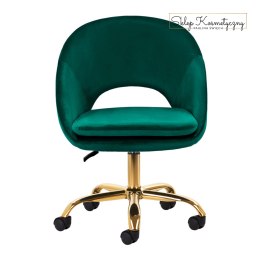 4Rico krzesło obrotowe QS-MF18G aksamit zielone