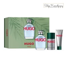 Hugo Man zestaw woda toaletowa spray 125ml + dezodorant sztyft 75ml + żel pod prysznic 50ml